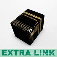 caja de regalo de vela de paquete rectangular de terciopelo de alta calidad con logotipo estampado de papel